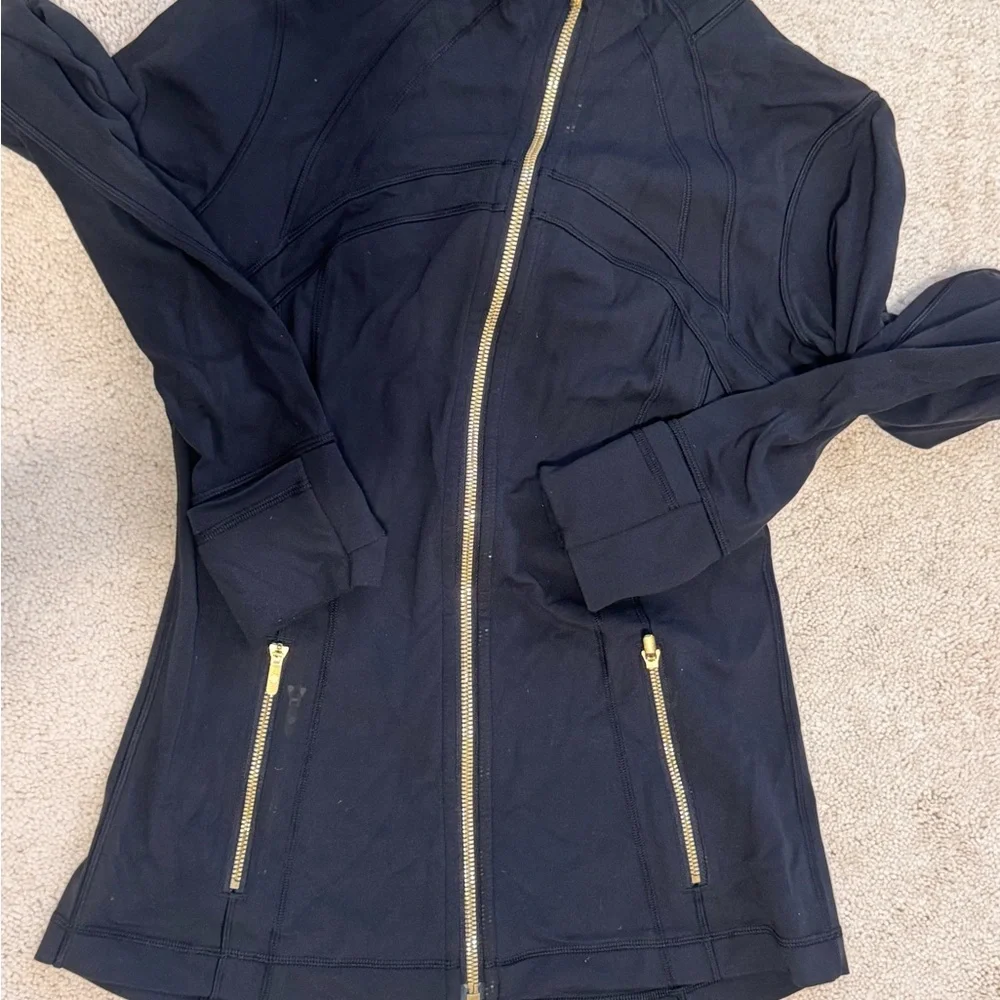 lululemon athletica Black Utility Jacket with Gold Zippers